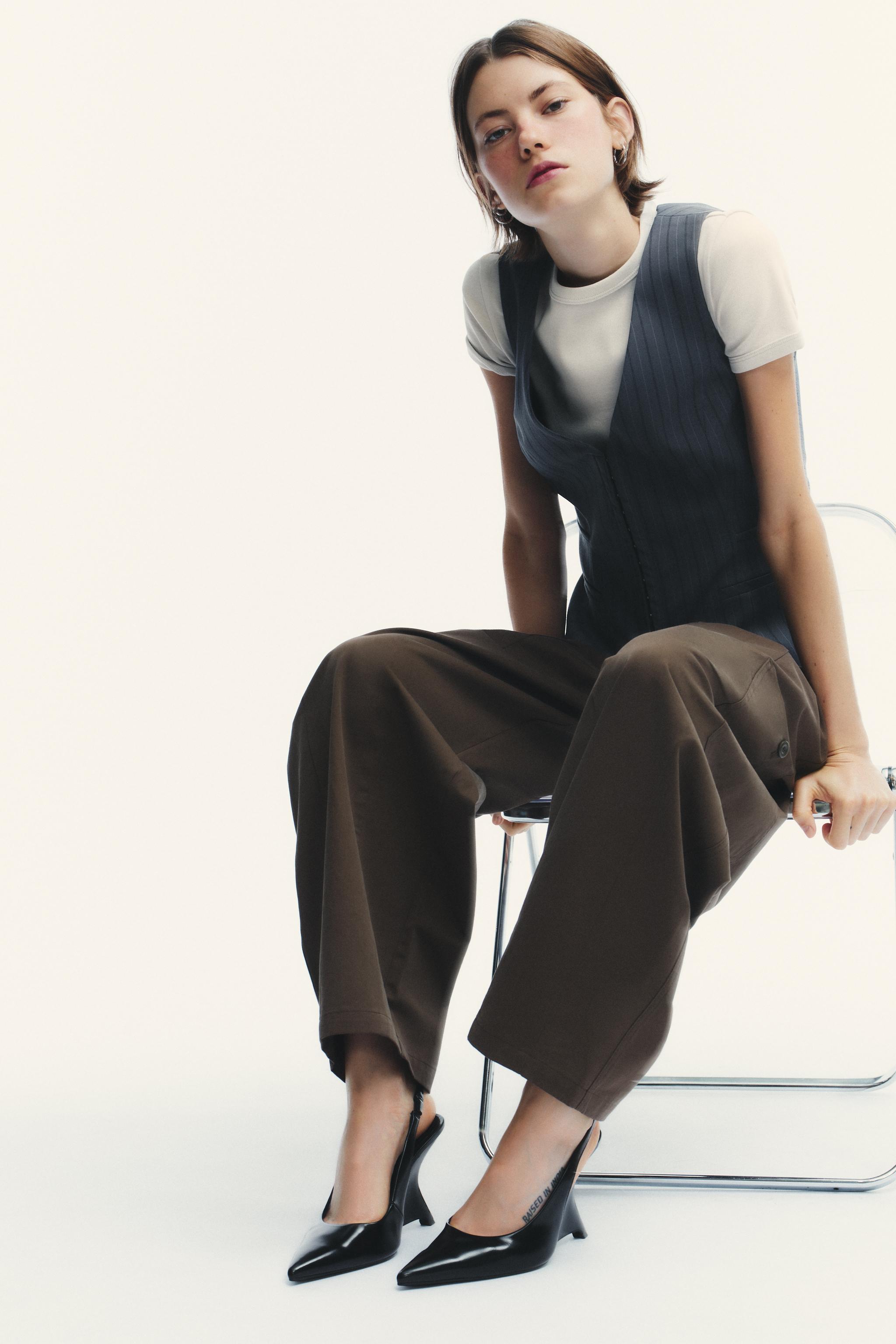 ANN Demeulemeester ブラック オープントゥウェッジヒール オープントゥウェッジヒール - ブラック | ZARA Japan / 日本