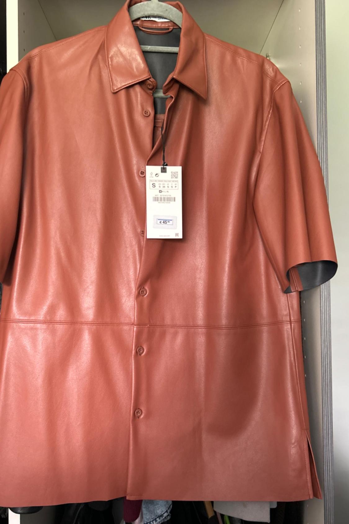 FAUX LEATHER SHIRT