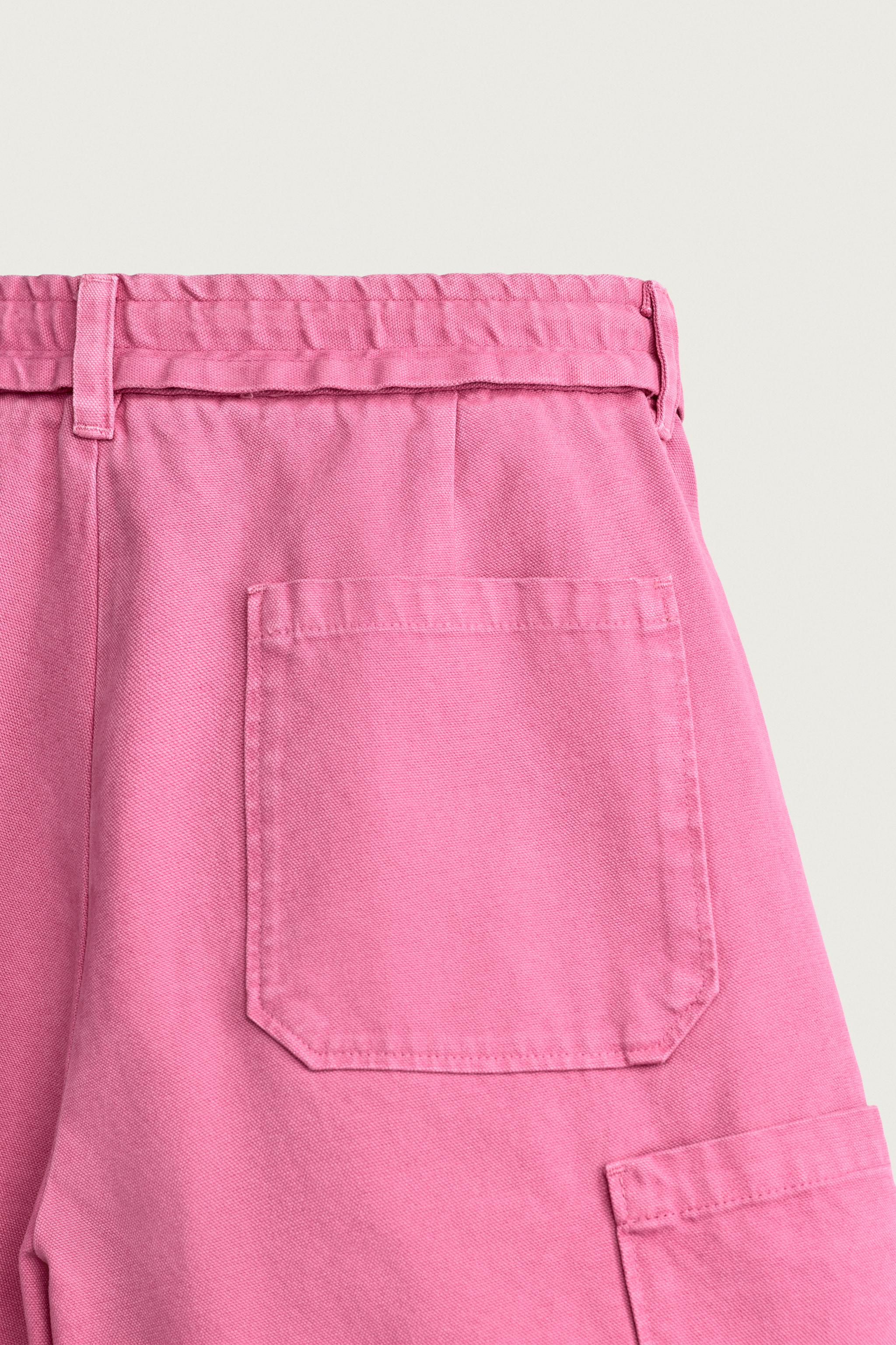 Мужские шорты Zara RELAXED FIT WASHED CARGO SHORTS — фото 10