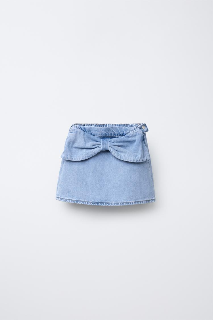 DENIM BOW SKIRT