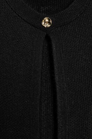 STRICKJACKE MIT FRILLEN - Schwarz von Zara