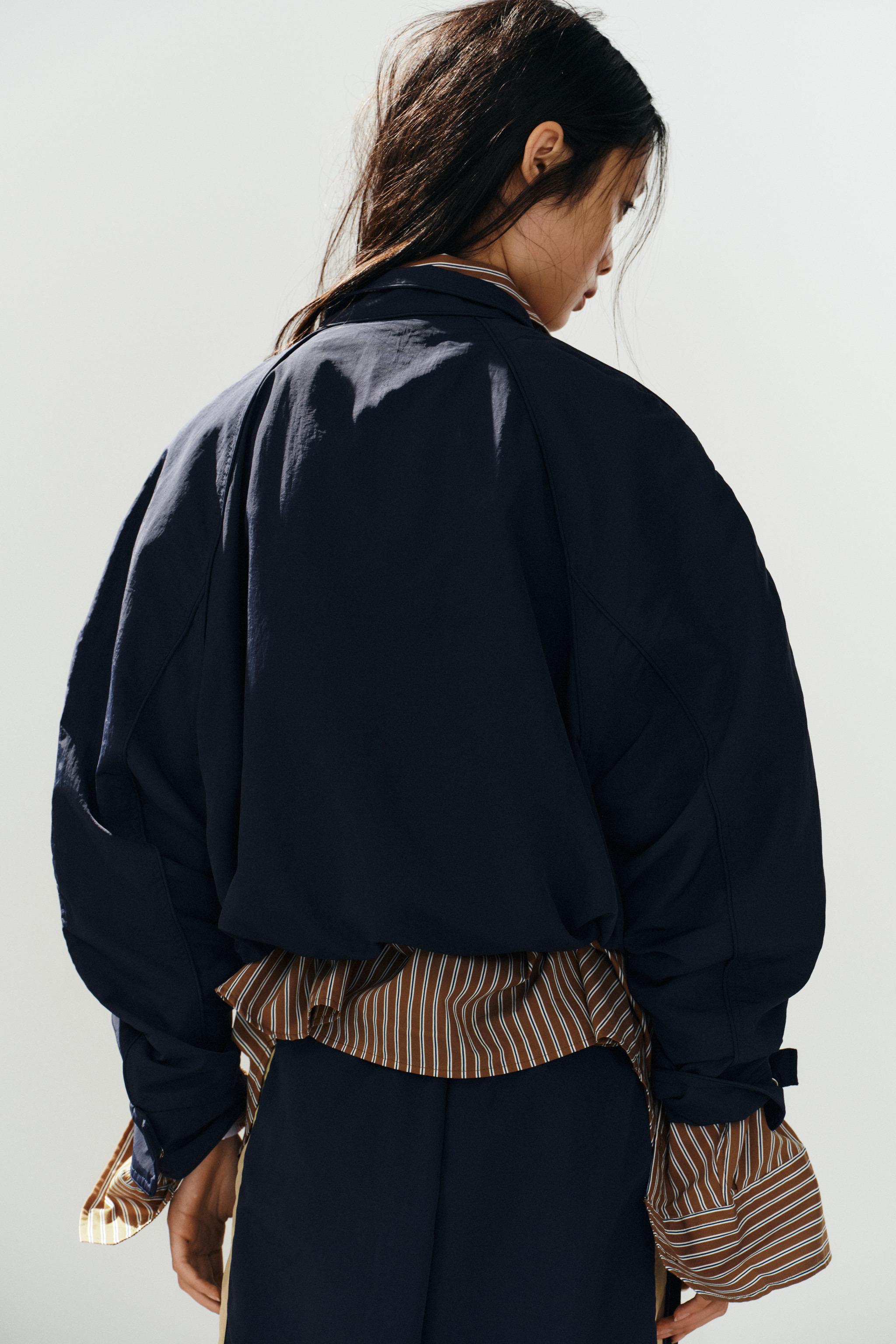 Женские куртки Zara TECHNICAL FABRIC COMBINED JACKET — фото 6