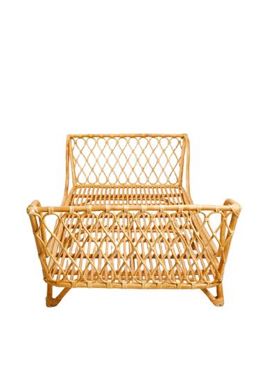 RATTAN BED FRAME - Light beige by Zara