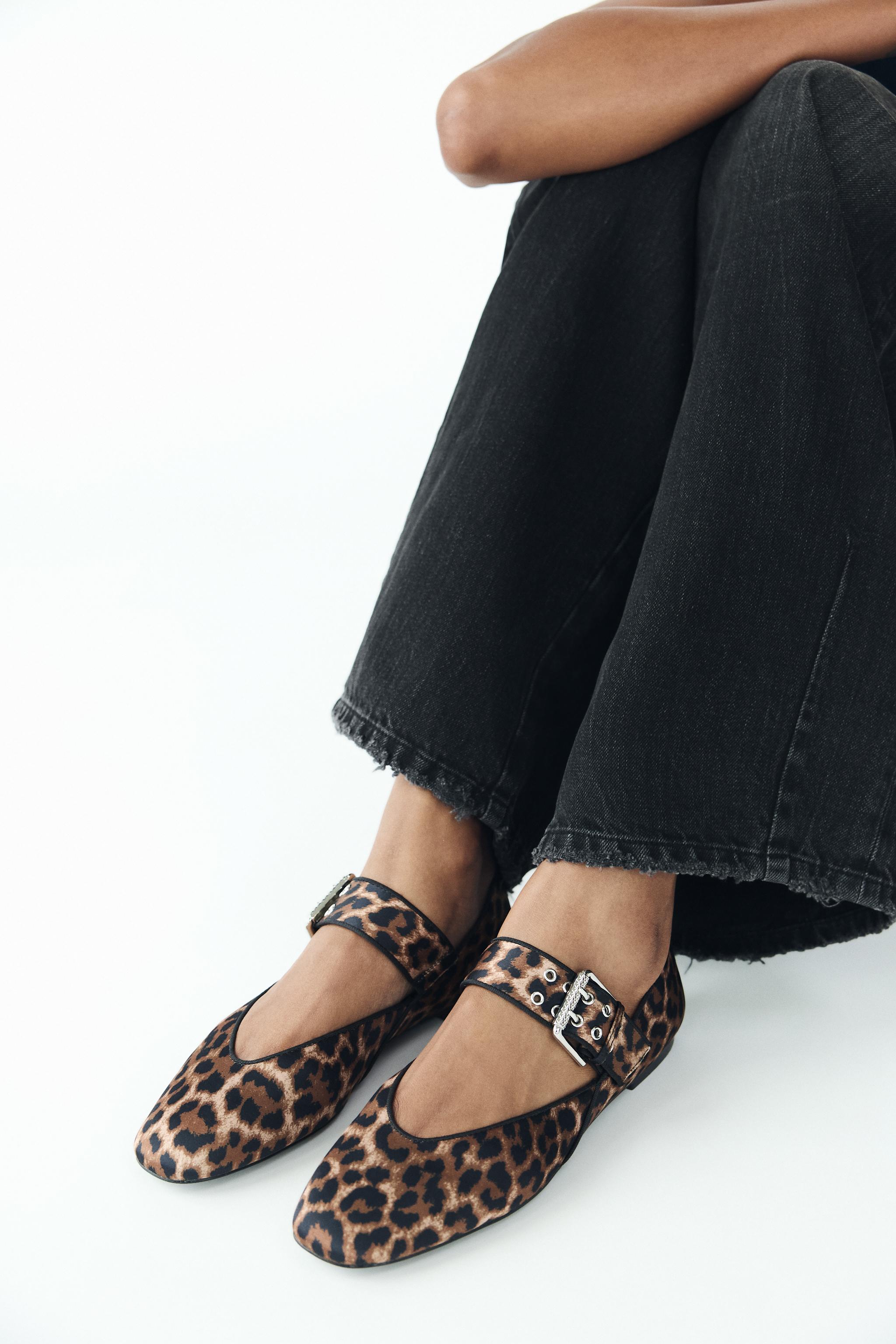 ANIMAL PRINT BALLET FLATS Leopard ZARA United States