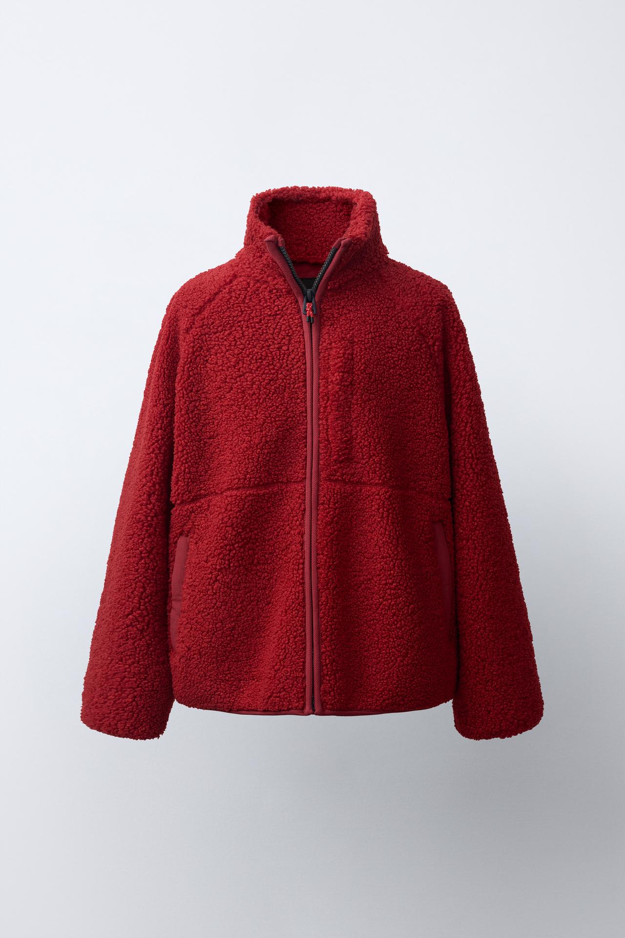SHEARLING JACKET — Red