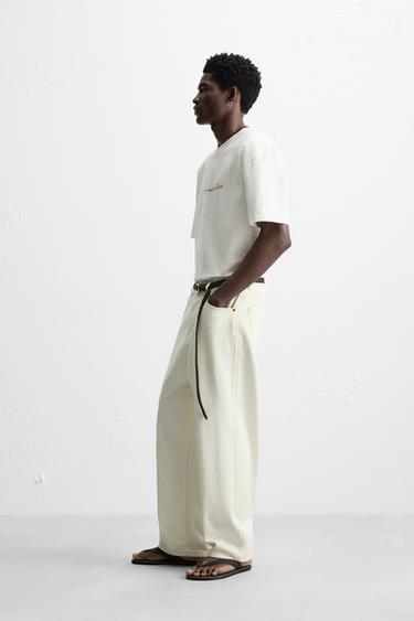 T-SHIRT IMPRIMÉS CONTRASTE - Blanc de Zara - Image 3