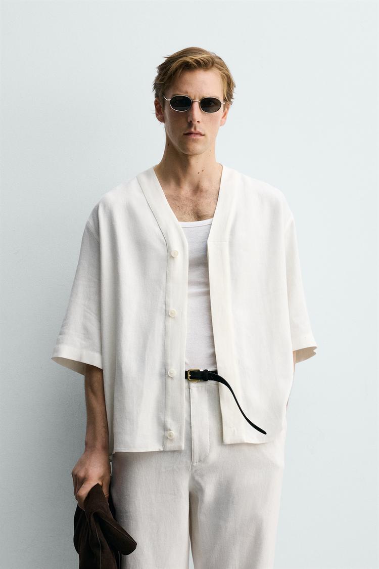ZARA RELAXED FIT VISCOSE-HEMP SHIRT