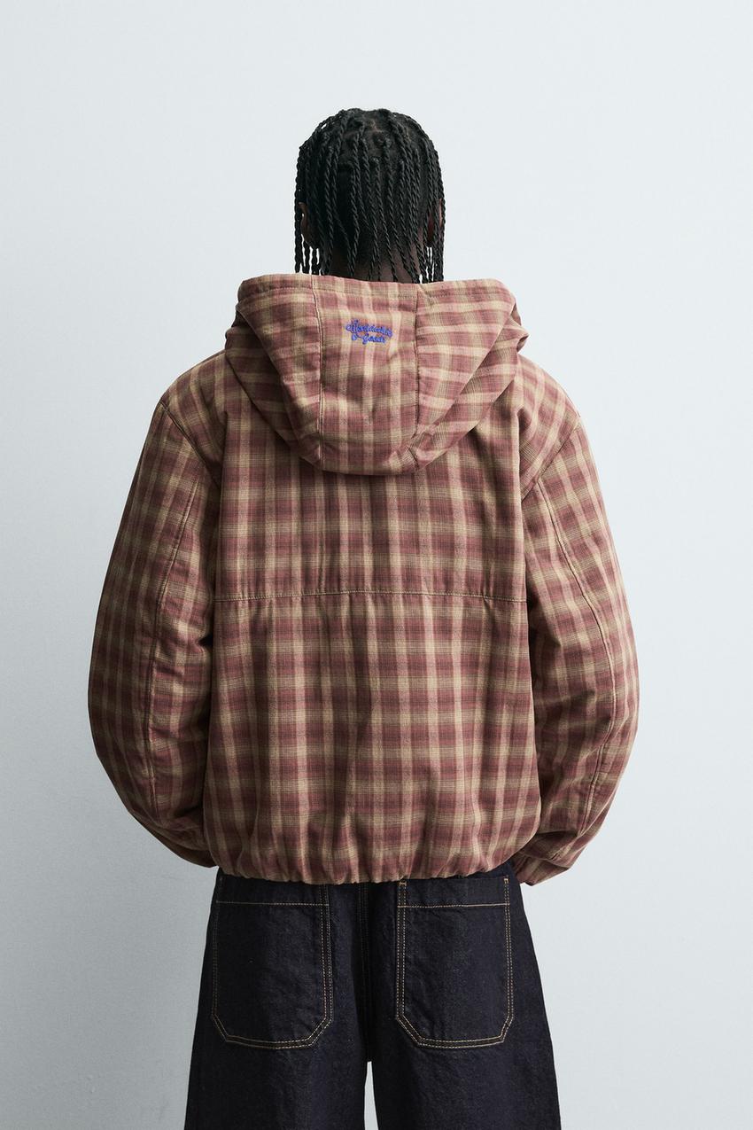 HOODIE CHECK JACKET
