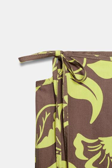 PRINTED TROUSERS WITH VENTS - Brown / Green by Zara - Image 8