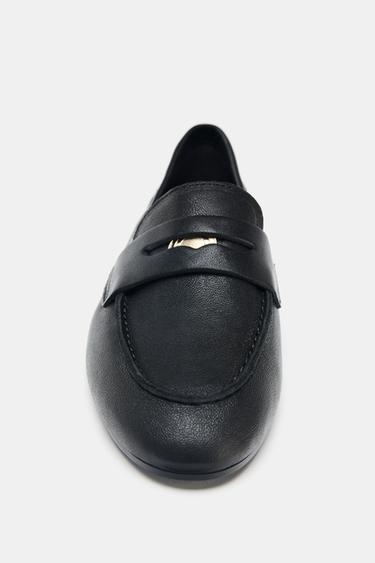 LEATHER PENNY LOAFERS - Black by Zara - Image 6