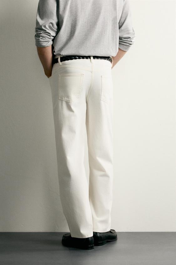 STRAIGHT FIT デニムパンツ - オフホワイト | ZARA Japan / 日本