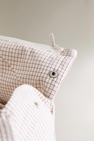 COTTON STRIPE AND SQUARE MATERNITY BAG - Oyster-white by Zara - Image 3