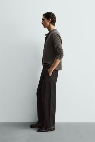 HAUT RELAXED FIT COL TUNISIEN - Vert olive de Zara - Image 3