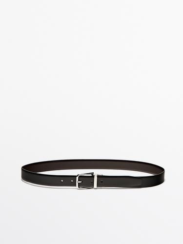 Cinturón piel reversible - Negro de Zara