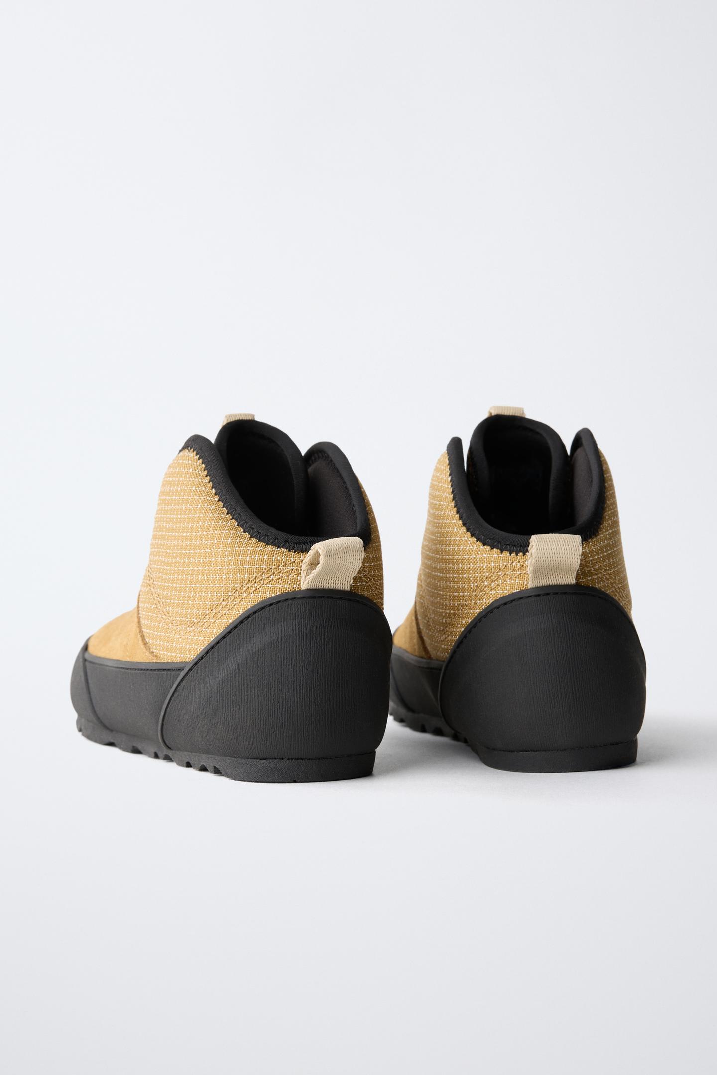 Детские кроссовки Zara Contrast Sneaker, цвет: Коричневый — фото 7