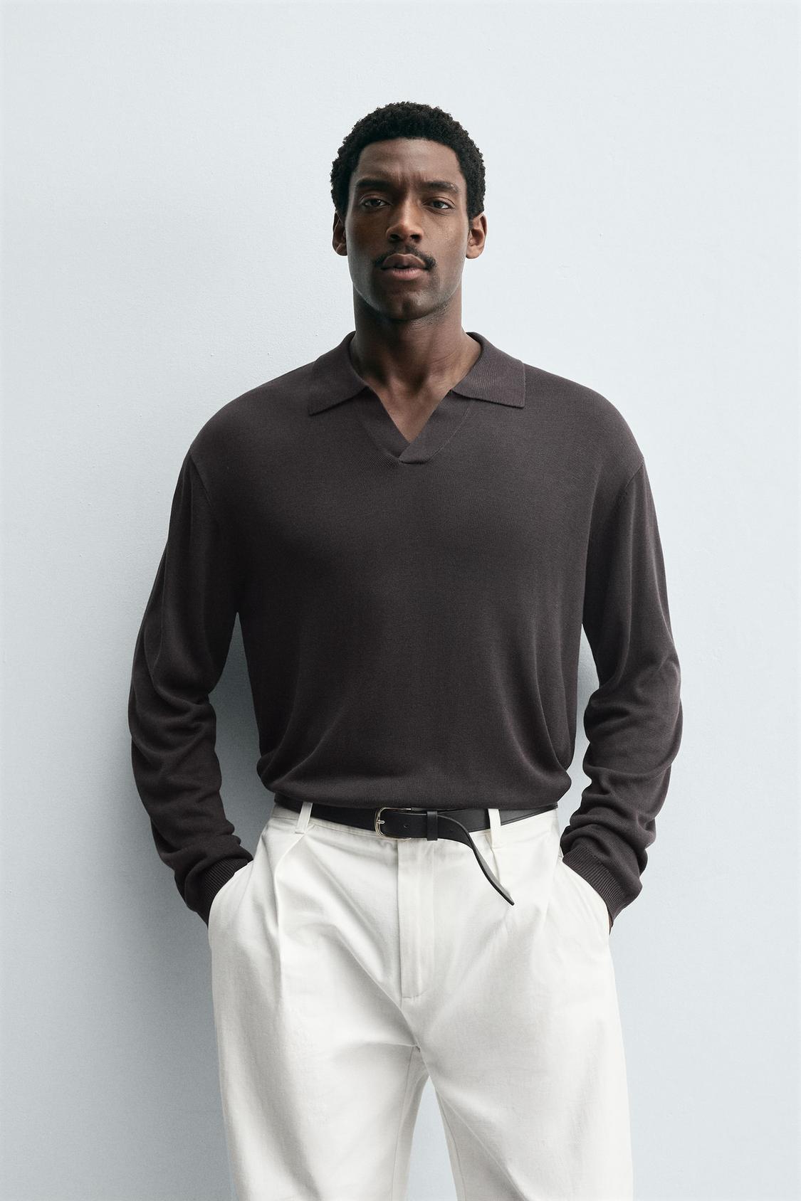 TEXTURED KNIT POLO SHIRT