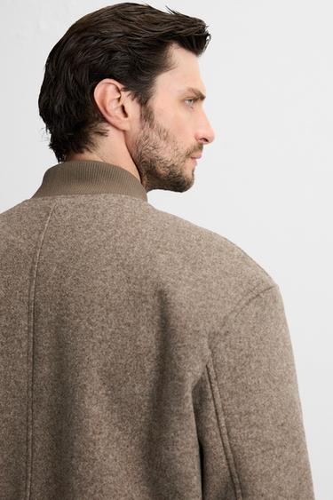 CONTRAST BOMBER JACKET - Beige by Zara - Image 5