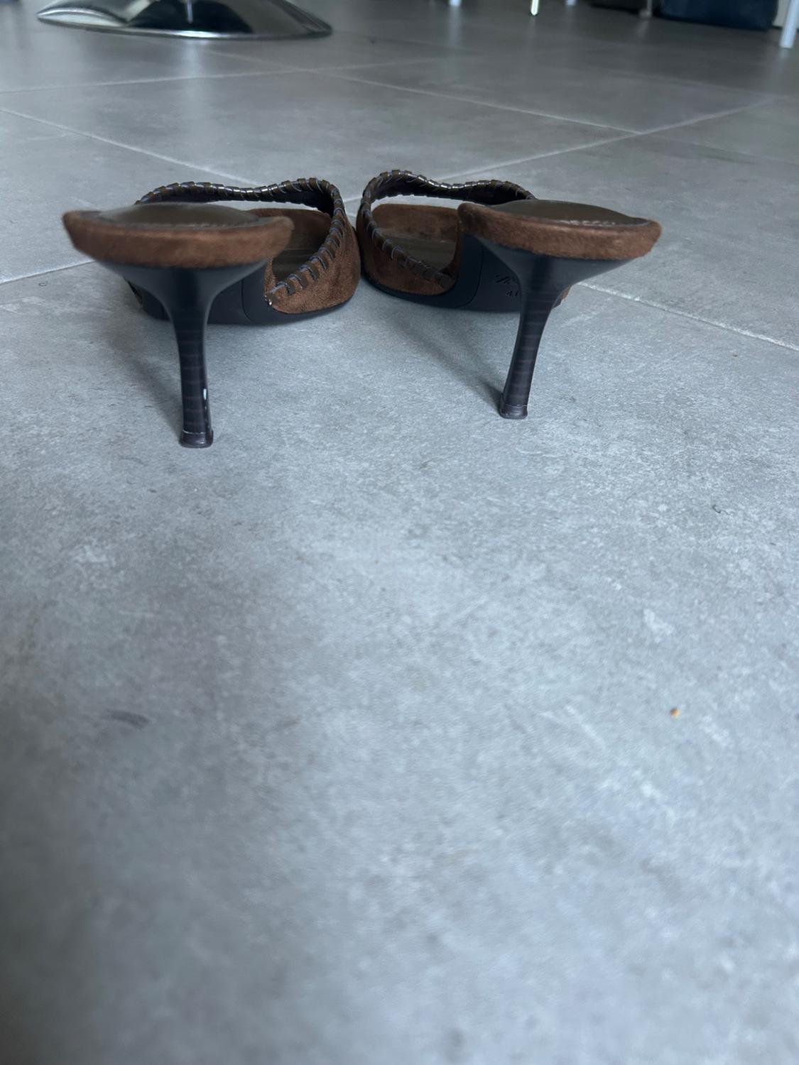 SANDALES MARRON T41 SUÉDINE  COUTURE - Image 3