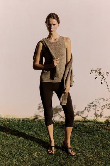 THICK KNIT TOP - Dark tan by Zara