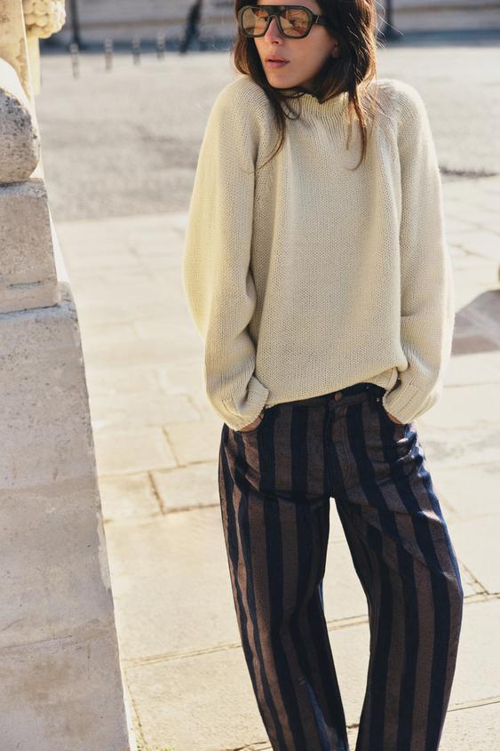 PULL EN GROSSE MAILLE - Écru de Zara - Image 3