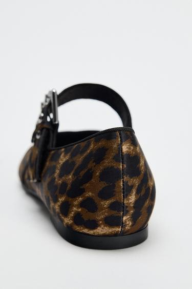 ANIMAL PRINT BALLET FLATS - Leopard by Zara - Image 4