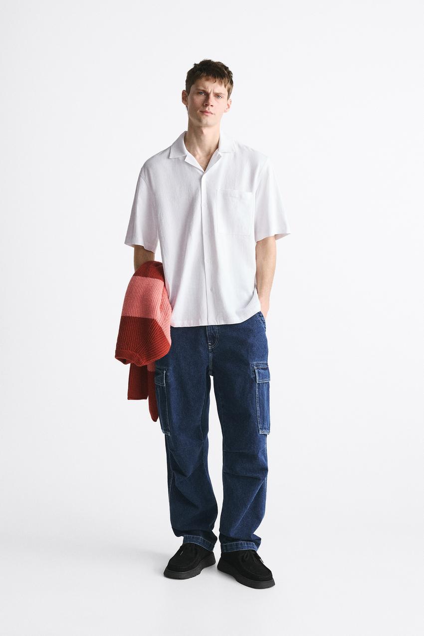 VISCOSE - LINEN SHIRT - White