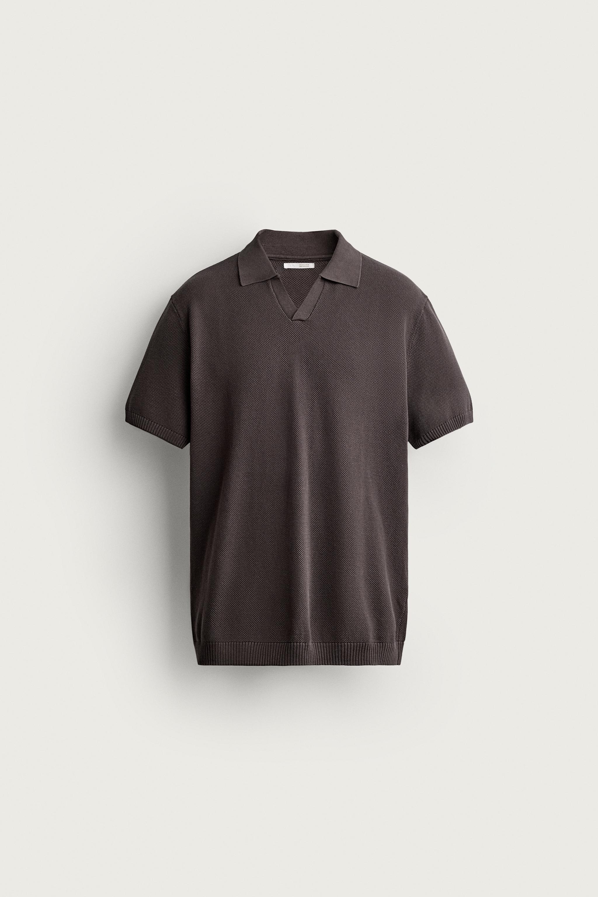 REGULAR FIT TEXTURED KNIT POLO