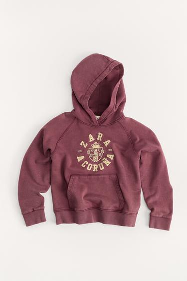 6-14 ЖАСТАҒЫ/VARSITY 50TH ANNIVERSARY КАПЮШОНДЫ ЖЕМПІР - Күңгірт бурунди Zara компаниясынан