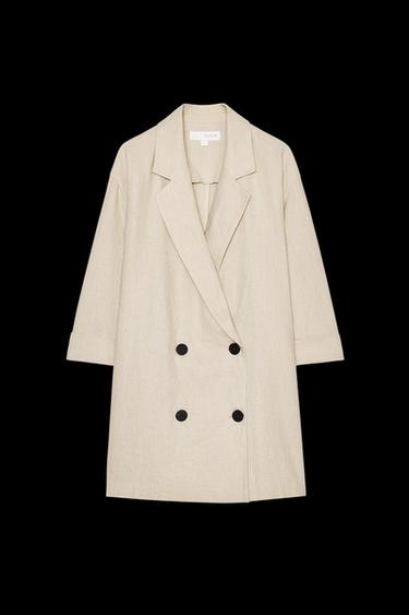 DOPPELREIHIGER BLAZER AUS WOLLMISCHGEWEBE - Hellbeige von Zara