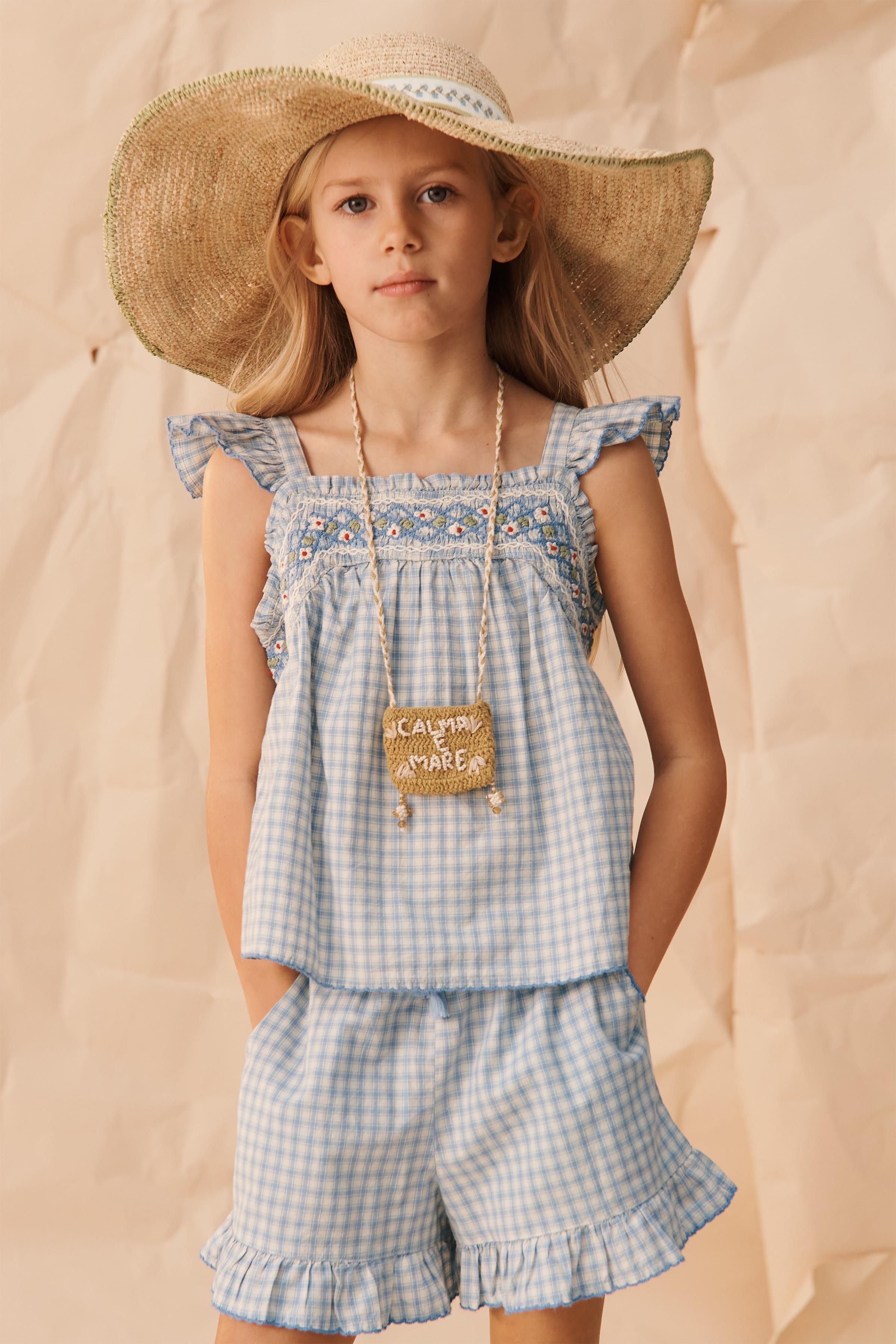 LIMITED EDITION PLAID EMBROIDERED TOP