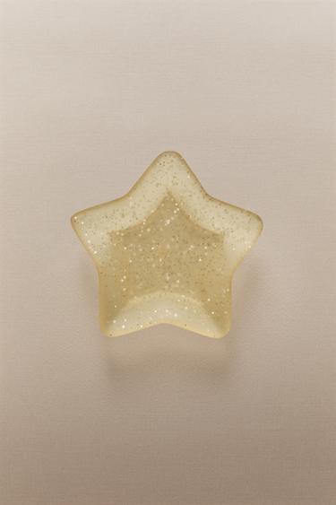 KIDS’ GLITTER STAR SOAP DISH — Yellow 1