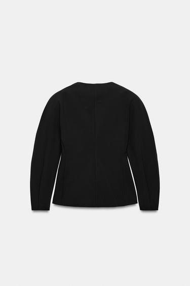 VESTE CROISÉE VOLUME - Noir de Zara - Image 7