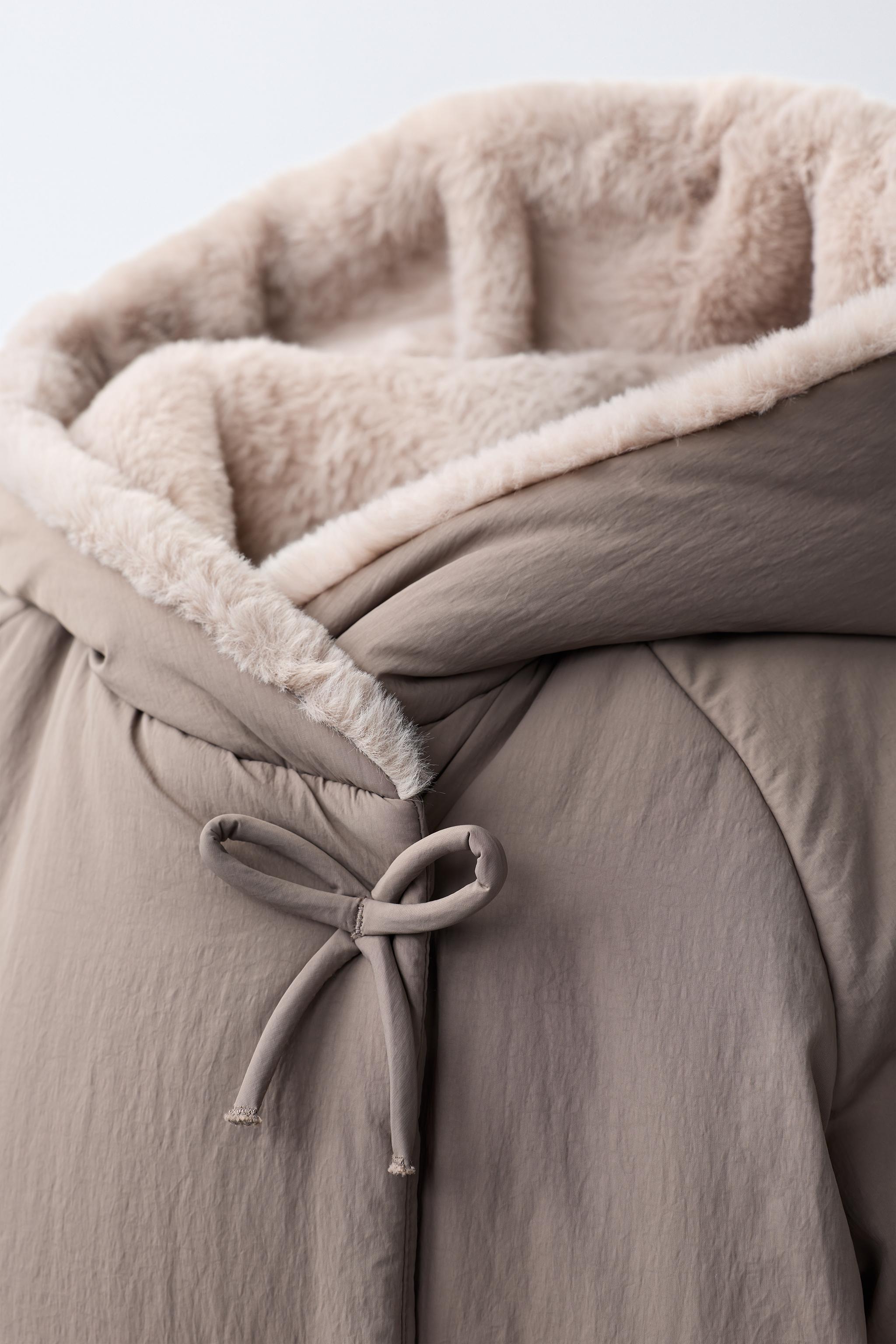 WATER-REPELLENT FAUX-FUR COAT