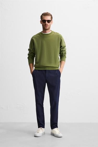 COMFORT SLIM FIT TROUSERS - Navy blue by Zara - Image 0