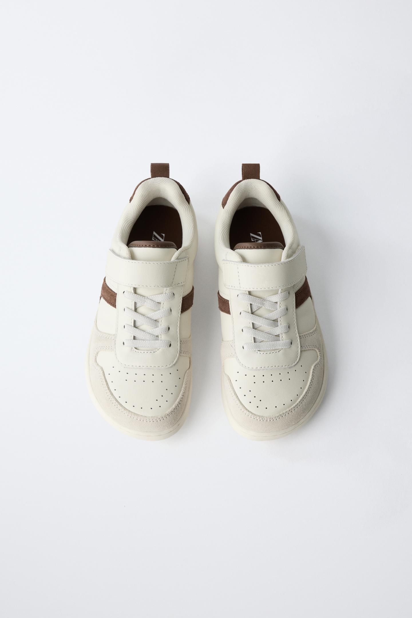 Детские кроссовки Zara Leather Barefoot, цвет: Молочный белый — фото 8