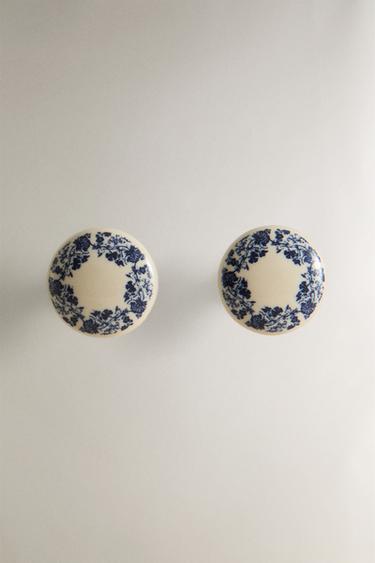 KERAMIKKNÄUFE BLUME (DOPPELPACK) - Blau von Zara - Bild 0