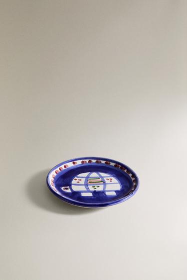 ASSIETTE À PAIN CÉRAMIQUE PEINTE - Bleu de Zara - Image 1