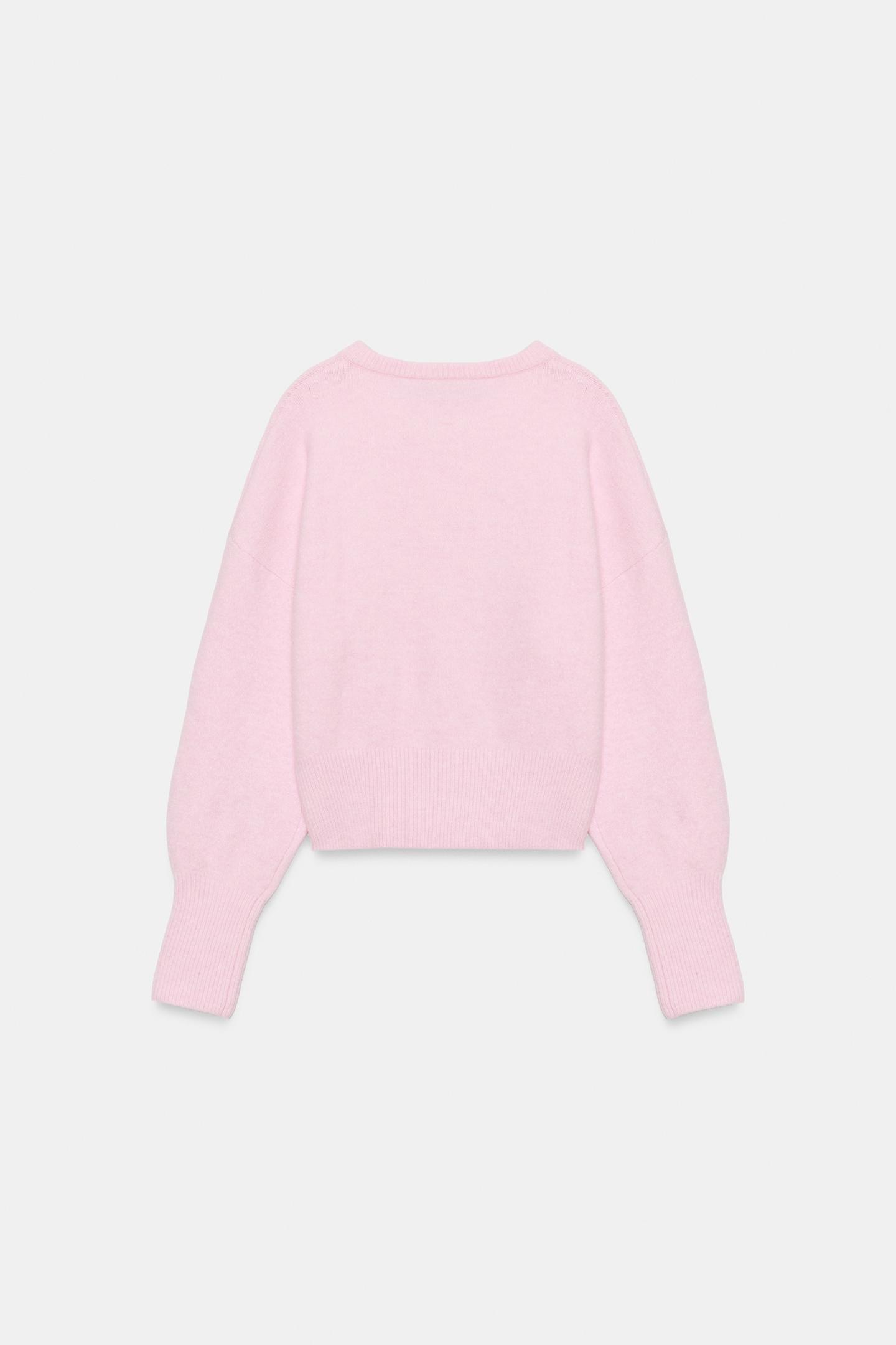 Женский свитер Zara Soft-Knit Jumper, цвет: Розовый — фото 7
