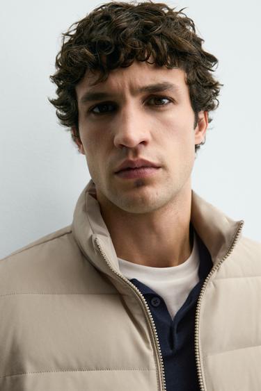 VESTE REMBOURRÉE EN MATIÈRES VARIÉES - Beige de Zara - Image 4