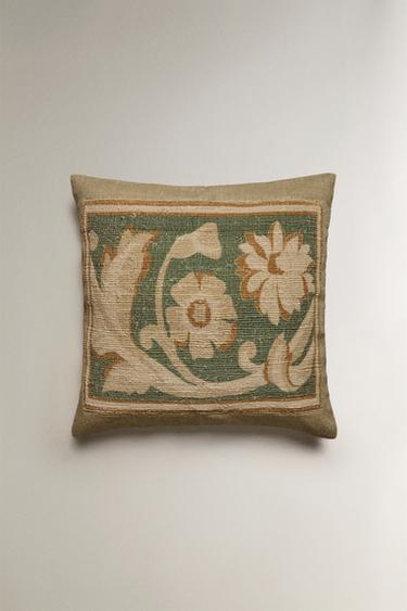CAPA ALMOFADA FLOR - Verde-claro da Zara - Imagem 0
