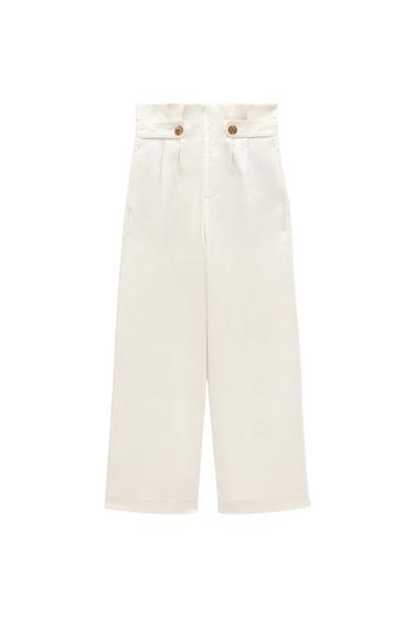 PAPERBAG TROUSERS WITH BELT LOOPS