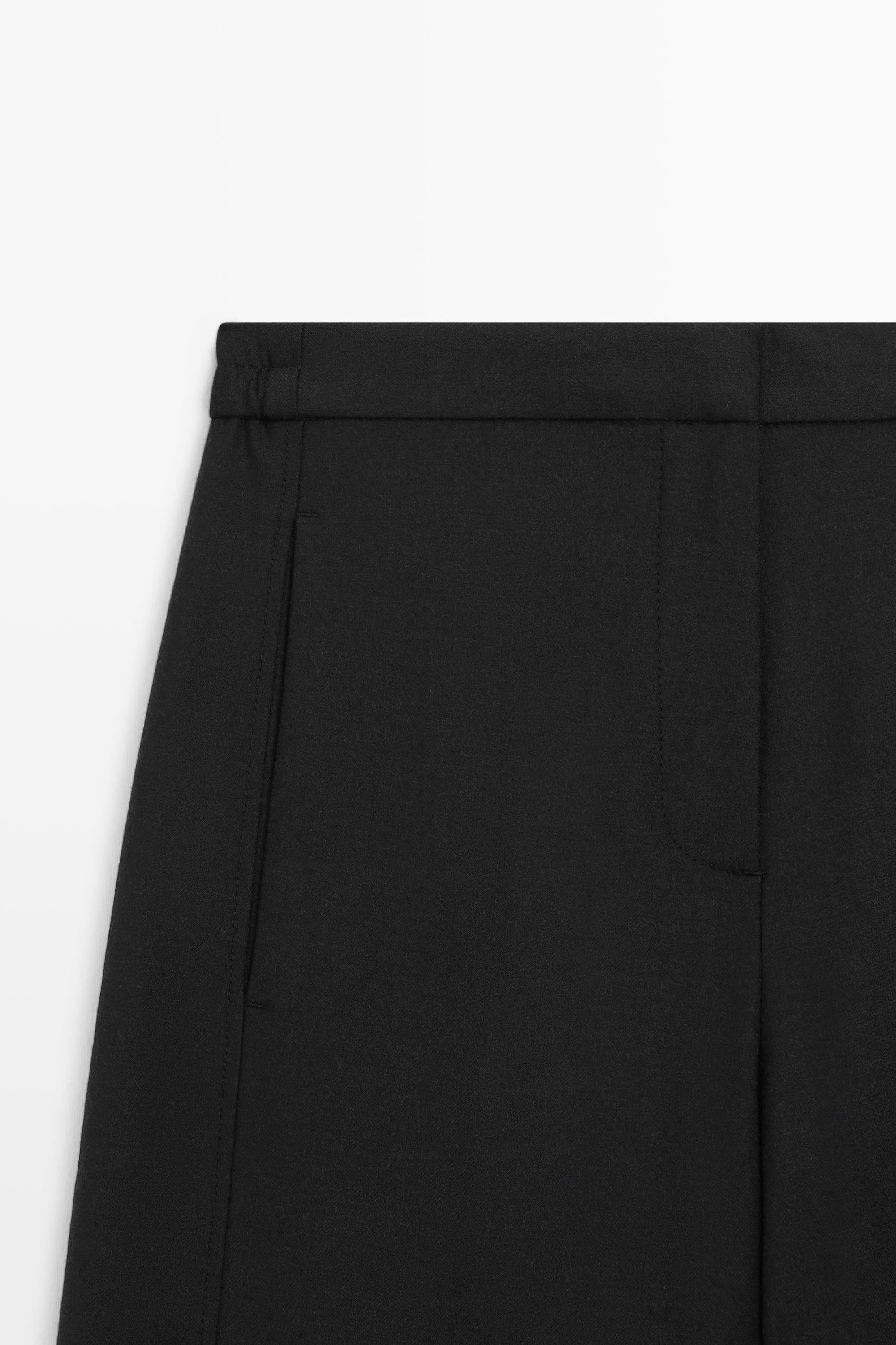 Pantalon barrel fit en flanelle