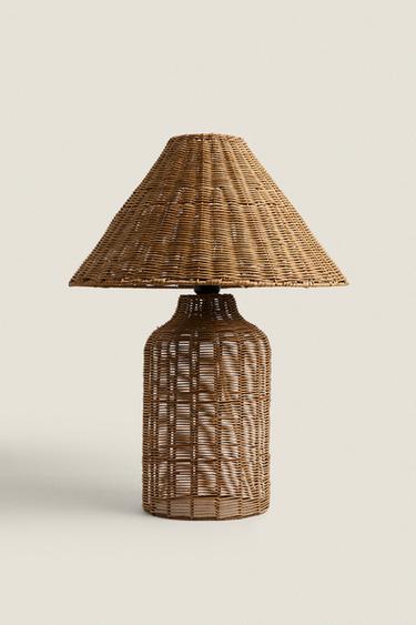 RATTAN TABLE LAMP - Light beige by Zara - Image 0
