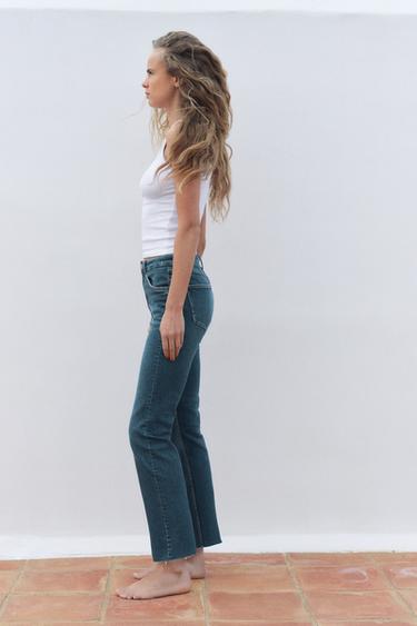 JEAN TRF COURT ÉVASÉ TAILLE HAUTE - Bleu marine de Zara - Image 2