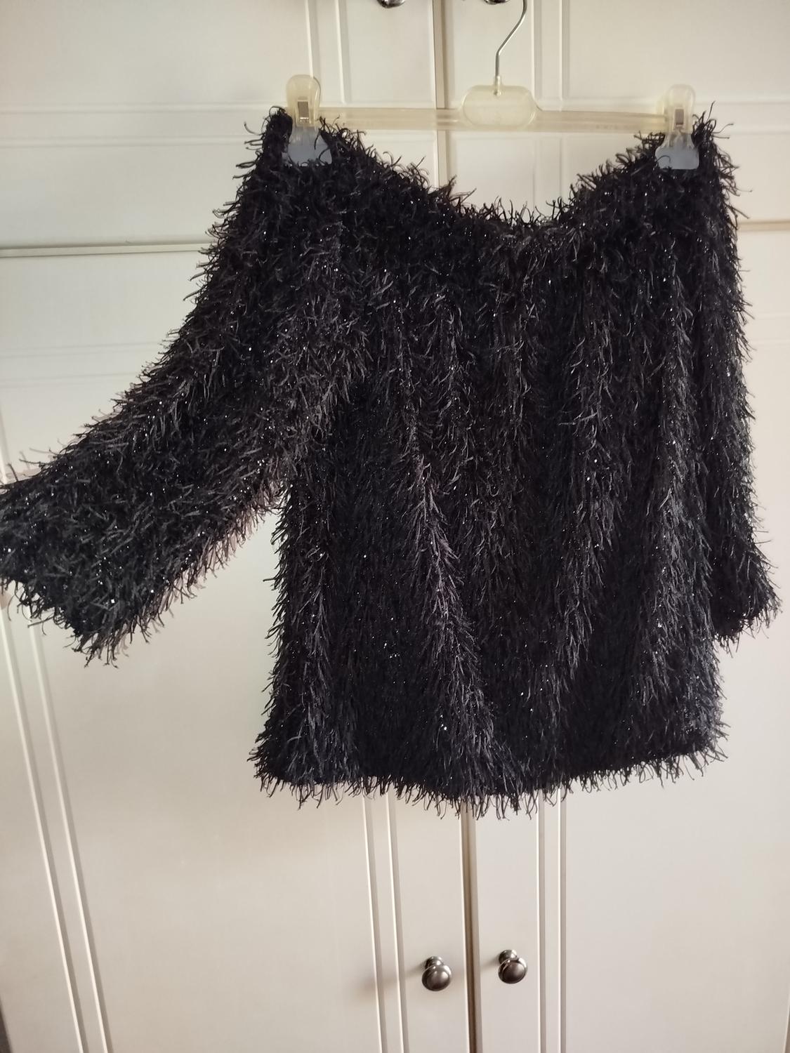 FUZZY SHIMMERY SWEATER