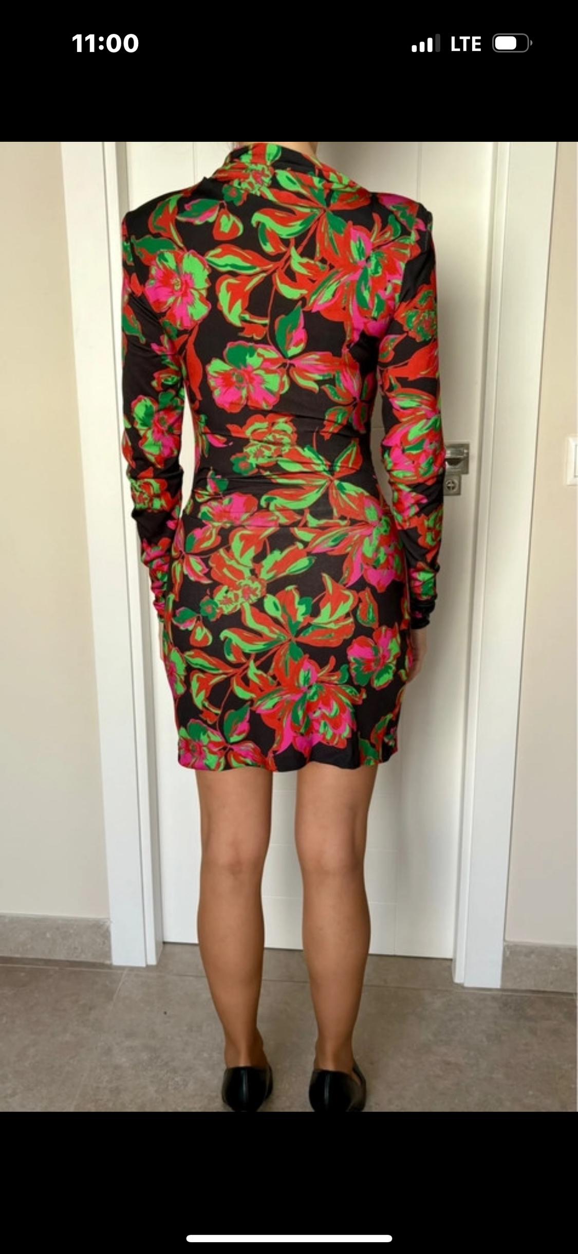 PRINTED DRAPED DRESS - Image 3