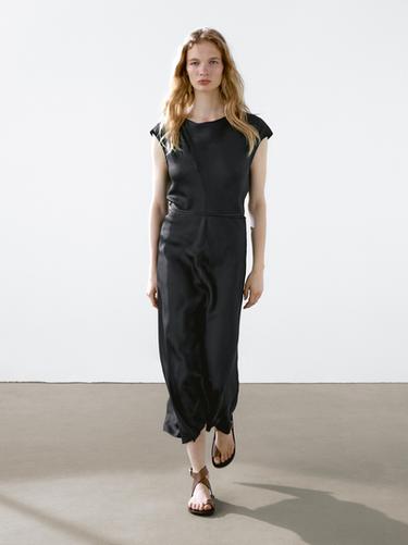 Zara Flowing satin midi dress -  - Image 0