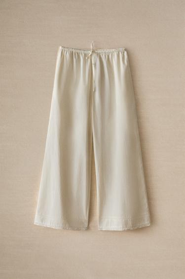 PLEATED TROUSERS - Ecru by Zara - Image 4