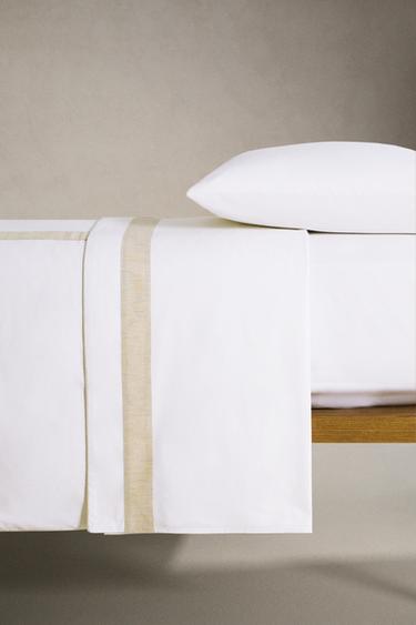 HOUSSE DE COUETTE COTON LISERÉ - Blanc de Zara - Image 2
