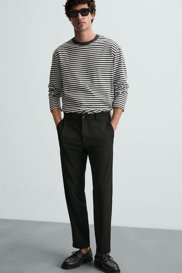 PANTALON CHINO STRUCTURÉ CONFORTABLE - Noir de Zara - Image 4